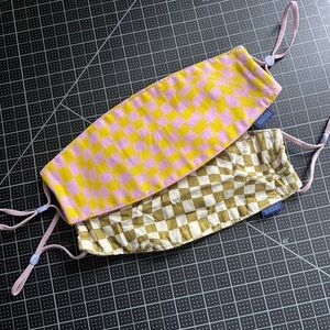 Baggu checkered reusable face masks